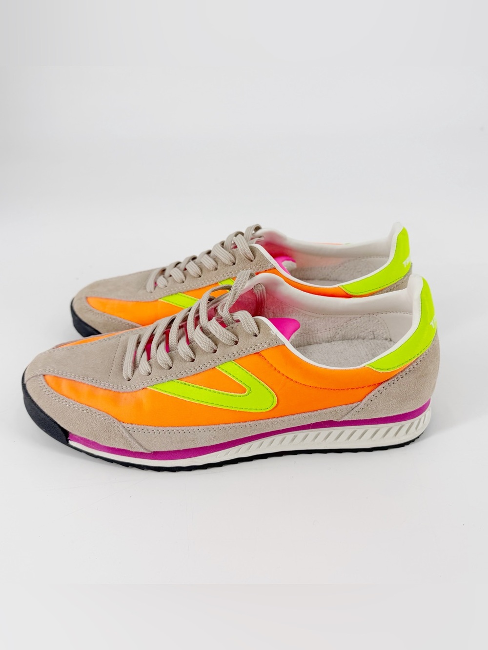 Tretorn Rawlins 10 Sneakers Suede & Neon 9.5 - Picture 6 of 10